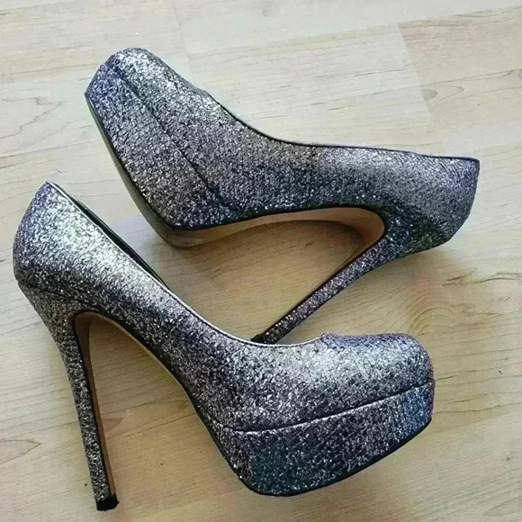 Bakers Grey sliver sparkle heels size 9 - Picture 6 of 9